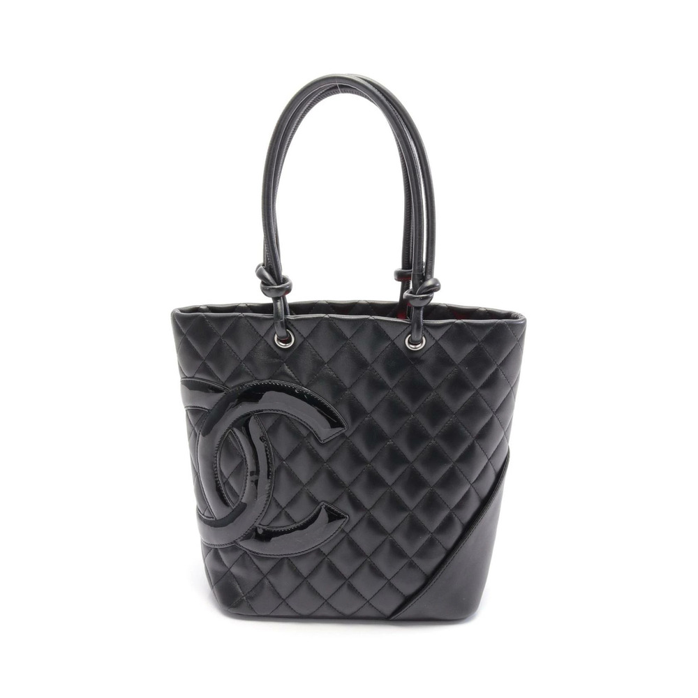 Chanel Cambon Tote Bag Leather Black